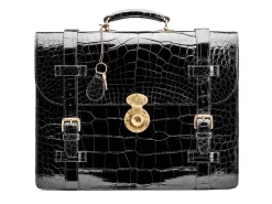 Briefcases<G.J. Cleverley Briefcase Alligator Black