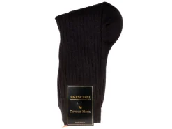 Socks<Bresciani Calf Length Cotton Socks Black