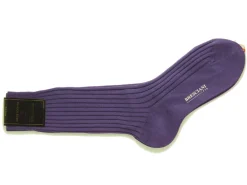 Socks<Bresciani Calf Length Cotton Socks 3-Ply Mauve