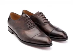 Straight Cap Oxfords | Oxfords<John Lobb City II Dark Brown Museum Calf