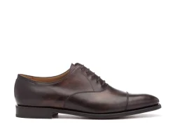 Straight Cap Oxfords | Oxfords<John Lobb City II Dark Brown Museum Calf
