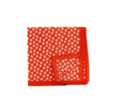 Pocket Squares<Double Monk Cotton Pocket Square Polka Dot Red & White