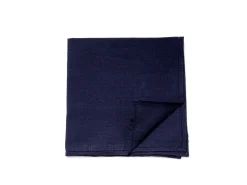 Pocket Squares<Simonnot Godard Navy Pocket Square with Hemstitch Edge