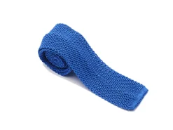 Ties<Double Monk Silk Knit Tie Royal Blue