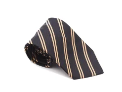 Ties<Double Monk Silk Tie Repp Stripe