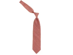 Ties<Double Monk Silk Tie Retro Circle Red