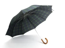 Umbrellas<Fox Umbrellas Telescopic Malacca Handle Black Watch Tartan