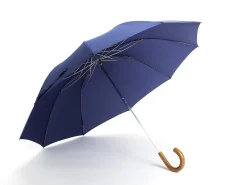 Umbrellas<Fox Umbrellas Telescopic Malacca Handle Navy & White Polka Dot