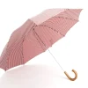 Umbrellas<Fox Umbrellas Telescopic Malacca Handle Wine & White Gingham