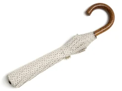 Umbrellas<Fox Umbrellas Telescopic Malacca Handle Ivory & Brown Polka Dot
