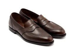 Summer Shoes | Penny Loafers<Crockett & Jones Alcaston Dark Brown Hatch Grain Cordovan