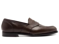 Summer Shoes | Penny Loafers<Crockett & Jones Alcaston Dark Brown Hatch Grain Cordovan