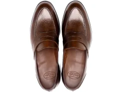 Summer Shoes | Penny Loafers<Crockett & Jones Alcaston Dark Brown Hatch Grain Cordovan