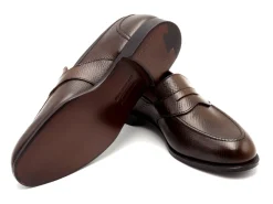 Summer Shoes | Penny Loafers<Crockett & Jones Alcaston Dark Brown Hatch Grain Cordovan