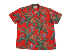 Aloha Shirts<Paradise Found Aloha Shirt Cotton Jungle Bird Red