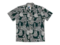 Aloha Shirts<Paradise Found Aloha Shirt Cotton Tapa Pineapple Forest Green