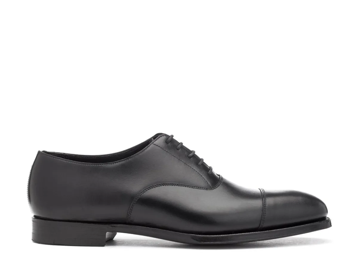 Straight Cap Oxfords | Oxfords<Crockett & Jones Audley Black Calf