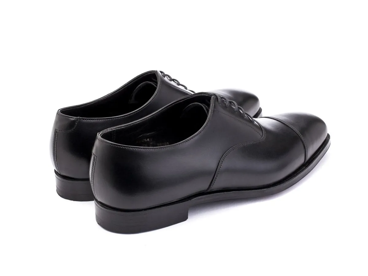 Straight Cap Oxfords | Oxfords<Crockett & Jones Audley Black Calf