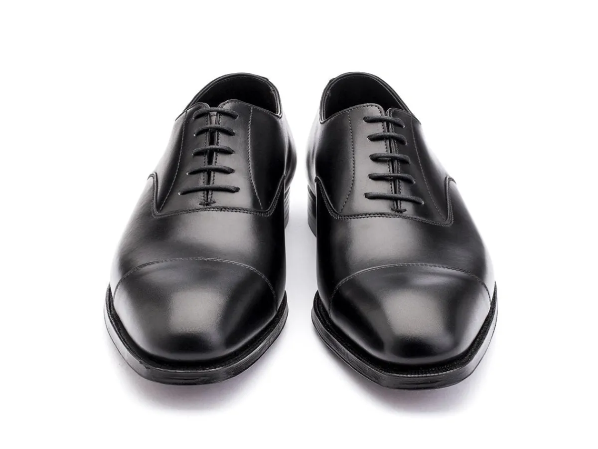 Straight Cap Oxfords | Oxfords<Crockett & Jones Audley Black Calf