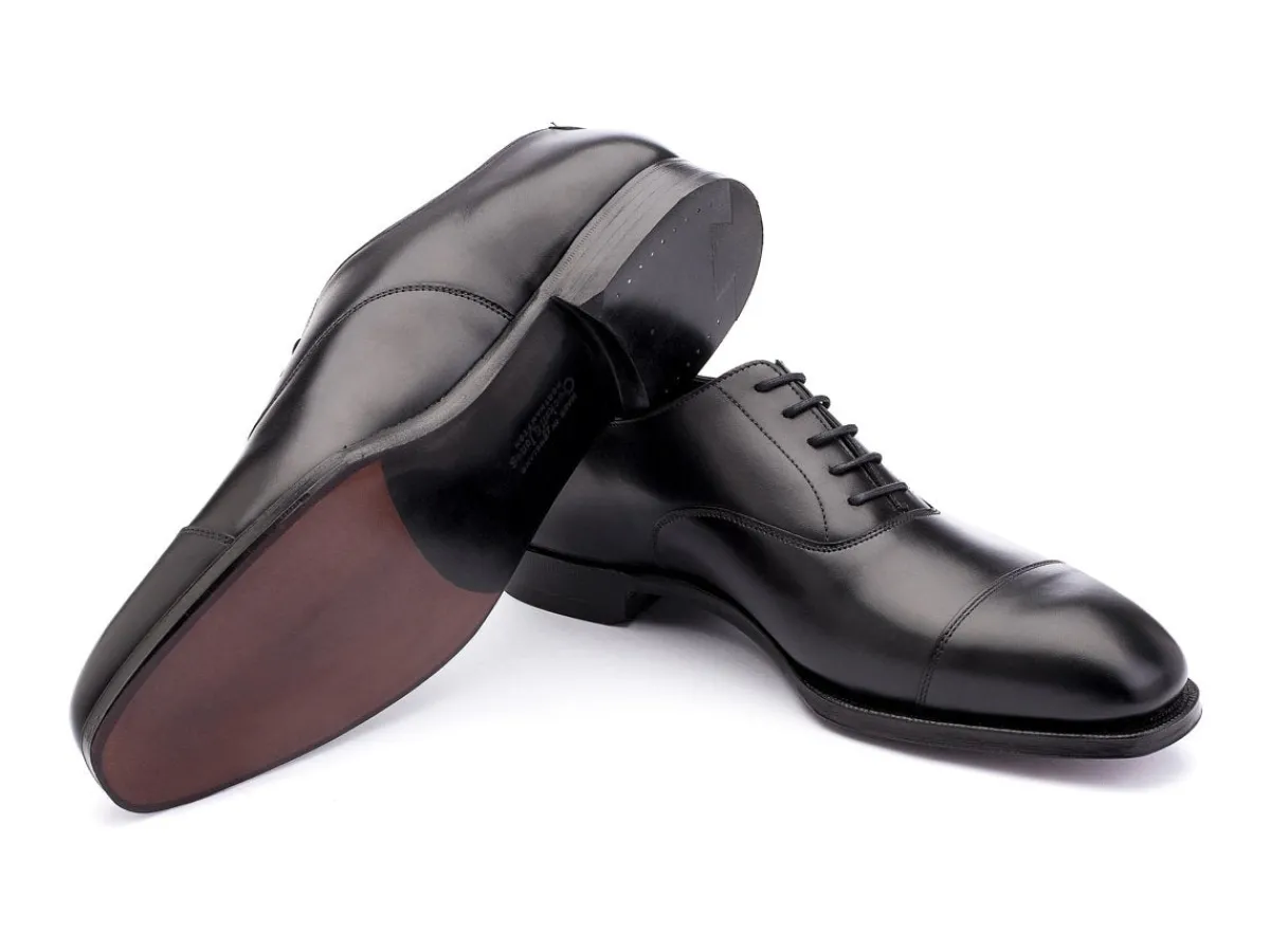 Straight Cap Oxfords | Oxfords<Crockett & Jones Audley Black Calf