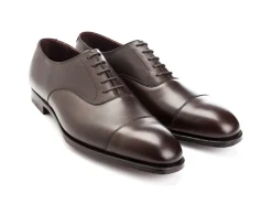 Straight Cap Oxfords | Oxfords<Crockett & Jones Audley Dark Brown Antique Calf