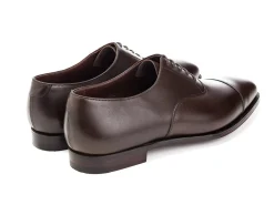 Straight Cap Oxfords | Oxfords<Crockett & Jones Audley Dark Brown Antique Calf