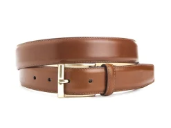 Belts<Crockett & Jones Belt Tan Calf Brass Buckle