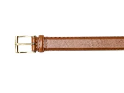 Belts<Crockett & Jones Belt Tan Calf Brass Buckle