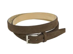 Belts<Simonnot Godard Belt with Nickel Buckle Brown Suede