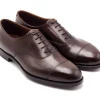 Straight Cap Oxfords | Oxfords<Crockett & Jones Bendigo Dark Brown Antique Calf