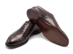 Straight Cap Oxfords | Oxfords<Crockett & Jones Bendigo Dark Brown Antique Calf