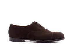 Straight Cap Oxfords | Suede<Crockett & Jones Bendigo Dark Brown Calf Suede