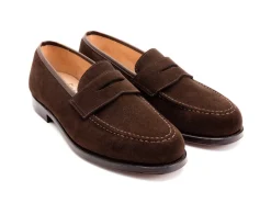 Summer Shoes | Penny Loafers<Crockett & Jones Boston Dark Brown Suede