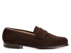 Summer Shoes | Penny Loafers<Crockett & Jones Boston Dark Brown Suede