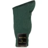 Socks<Bresciani Calf Length Cotton Socks Dark Green
