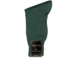 Socks<Bresciani Calf Length Cotton Socks Dark Green