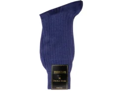 Socks<Bresciani Calf Length Cotton Socks Indigo