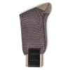 Socks<Bresciani Calf Length Cotton Socks Pearl & Purple Dogstooth