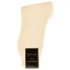 Socks<Bresciani Calf Length Cotton Socks Cream