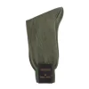 Socks<Bresciani Calf Length Cotton Socks Military Green with Brick Spots