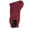 Socks<Bresciani Calf Length Cotton Socks Burgundy
