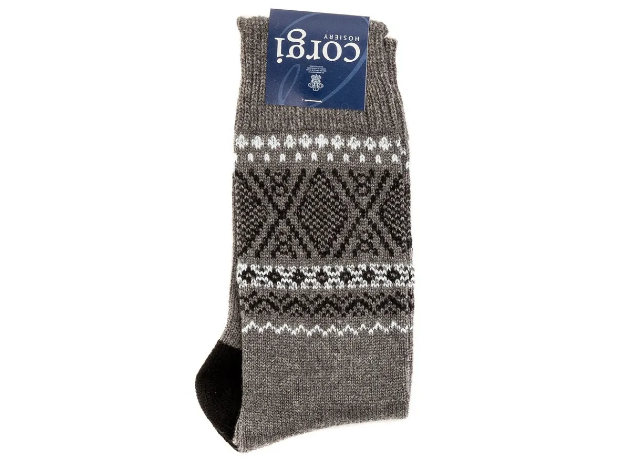 Socks<Corgi Cashmere Cotton Socks Grey