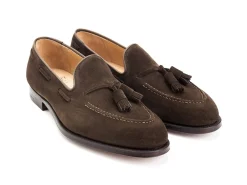 Tassel Loafers | Summer Shoes<Crockett & Jones Cavendish Dark Brown Calf Suede