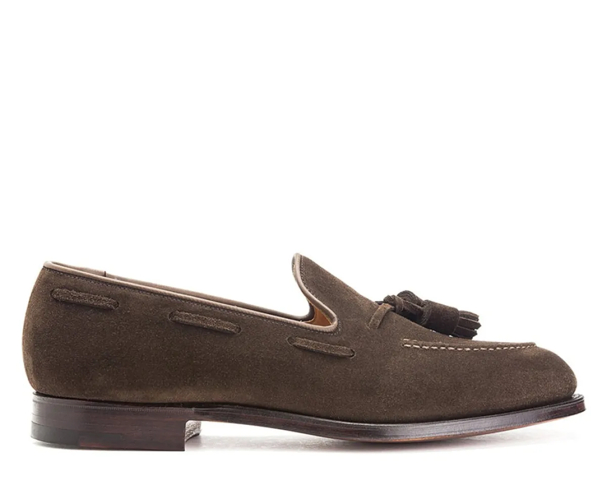 Tassel Loafers | Summer Shoes<Crockett & Jones Cavendish Dark Brown Calf Suede