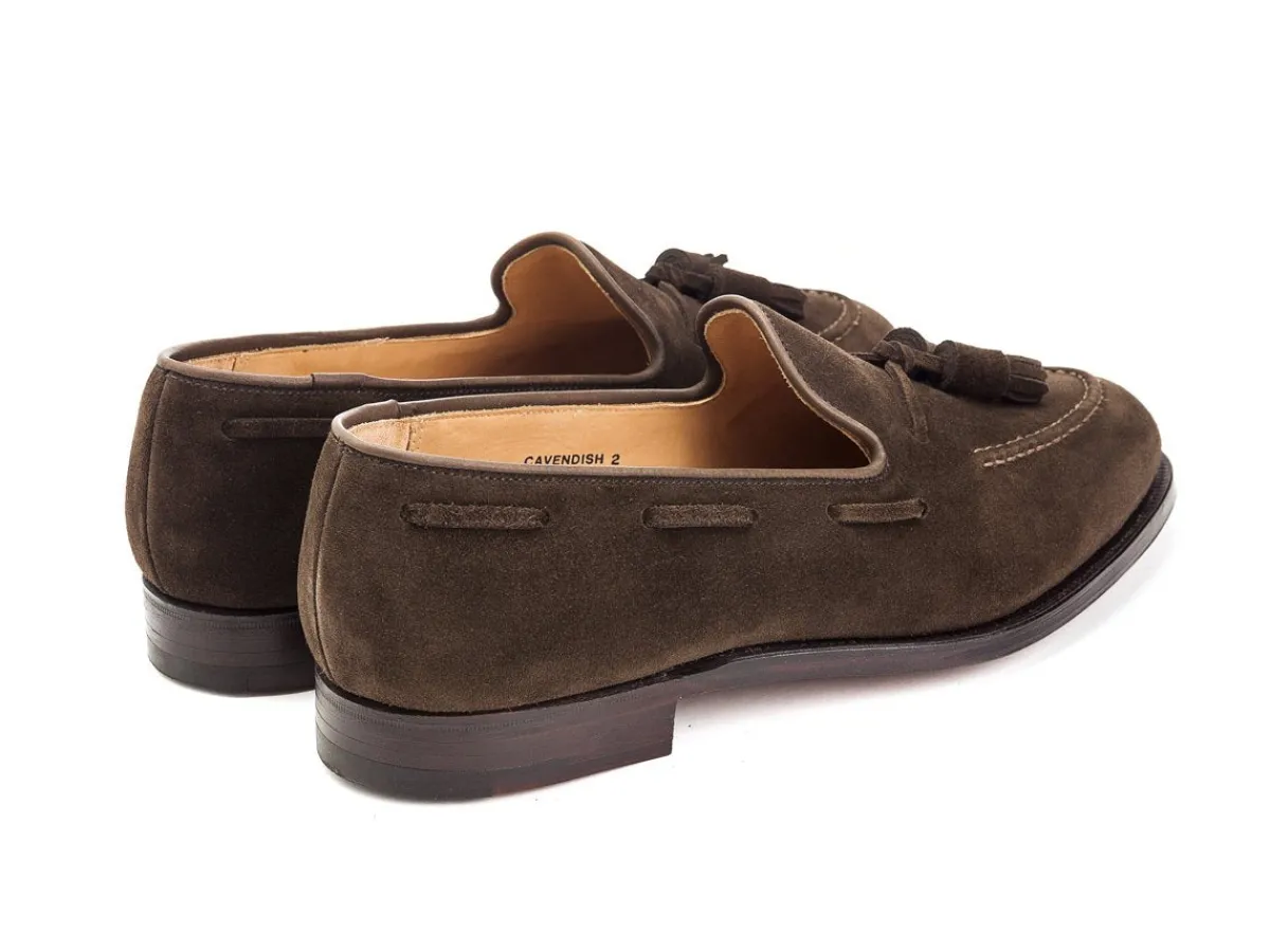 Tassel Loafers | Summer Shoes<Crockett & Jones Cavendish Dark Brown Calf Suede