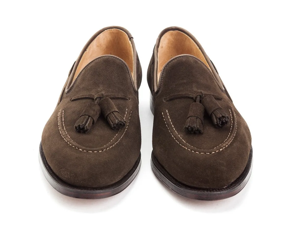 Tassel Loafers | Summer Shoes<Crockett & Jones Cavendish Dark Brown Calf Suede