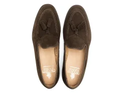 Tassel Loafers | Summer Shoes<Crockett & Jones Cavendish Dark Brown Calf Suede