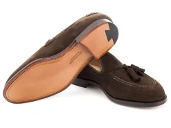 Tassel Loafers | Summer Shoes<Crockett & Jones Cavendish Dark Brown Calf Suede