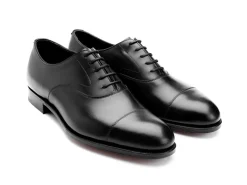Straight Cap Oxfords | Oxfords<Edward Green Chelsea 202 Black Calf D-width