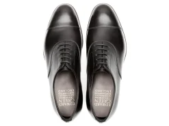 Straight Cap Oxfords | Oxfords<Edward Green Chelsea 202 Black Calf D-width